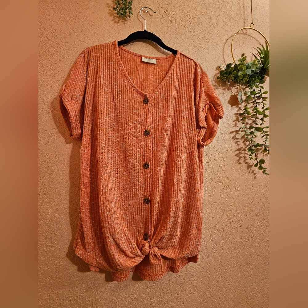 Bobbie Brooks Coral Baggy Shirt